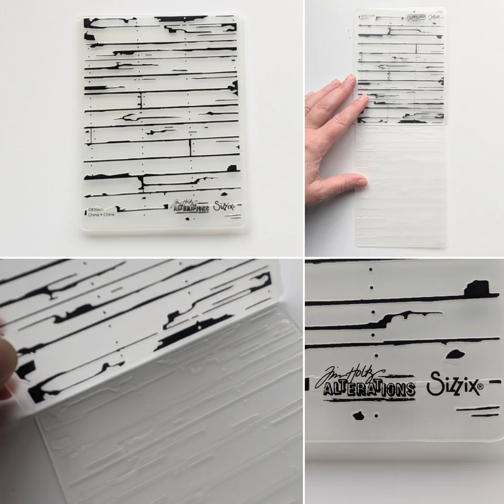 Sizzix Tim Holtz Monsters Stamps & Dies And Wood Planks Embossing Folder - Picture 7 of 7